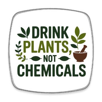 Herbalist Drink Plants Not Chemicals Professional  - Square fridge magnet - white - Front