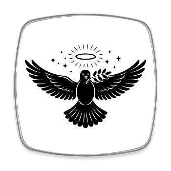 Dove Holy - Square fridge magnet - white - Front