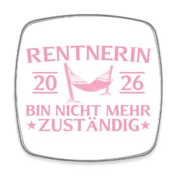 Rentnerin 2026 Ruhestand Abschied Kollegin - Viereckiger Kühlschrankmagnet - Weiß - Vorne