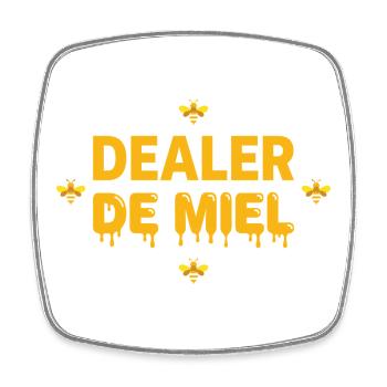 Dealer De Miel Drôle Cadeau Apiculture - Magnet carré - blanc - Devant