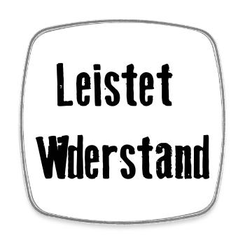 Leistet_wiederstand - Square fridge magnet - white - Front