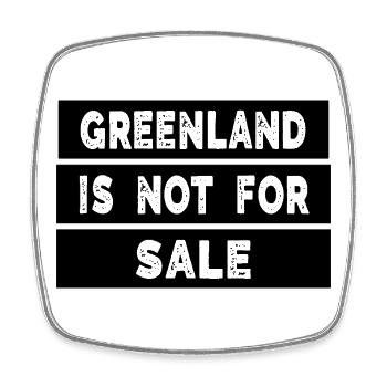 Greenland Is Not For Sale - Viereckiger Kühlschrankmagnet - Weiß - Vorne