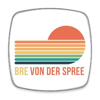 Berlin Bre von der Spree - Square fridge magnet - white - Front