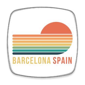 Barcelona - Viereckiger Kühlschrankmagnet - Weiß - Vorne