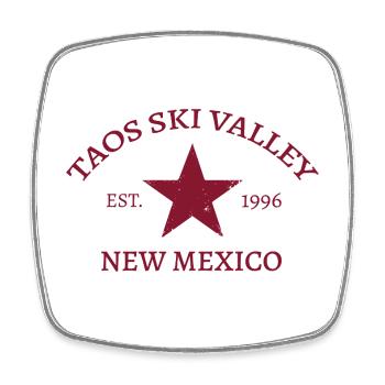 Taos Ski Valley - New Mexico - USA - America - Square fridge magnet - white - Front