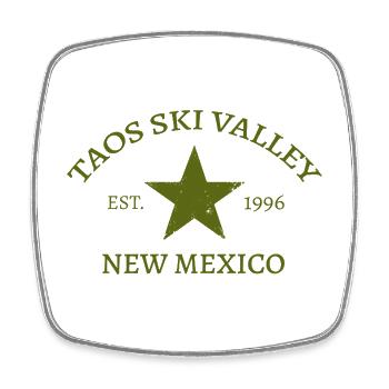 Taos Ski Valley - New Mexico - USA - America - Square fridge magnet - white - Front