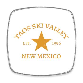 Taos Ski Valley - New Mexico - USA - America - Square fridge magnet - white - Front