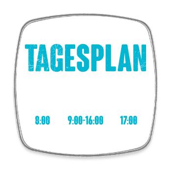 Postman DAILY SCHEDULE Parcel Deliverer Funny - Square fridge magnet - white - Front