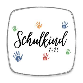 Schulkind 2026  - Viereckiger Kühlschrankmagnet - Weiß - Vorne