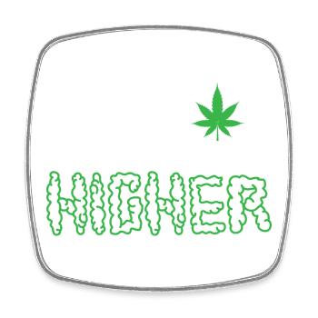 Weed Mom Like Normal Mom Only Higher - Square fridge magnet - white - Front