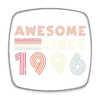 Retro 1996 – Awesome Since 1996 - Square fridge magnet - white - Front
