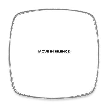 Move in Silence - Square fridge magnet - white - Front