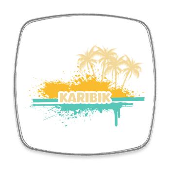Vacation Caribbean - Square fridge magnet - white - Front