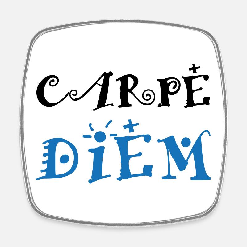Carpe Diem - Square fridge magnet - white