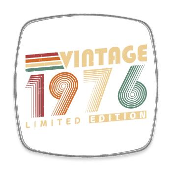 Vintage 1976 Jahrgang Geburtstagsgeschenk - Viereckiger Kühlschrankmagnet - Weiß - Vorne