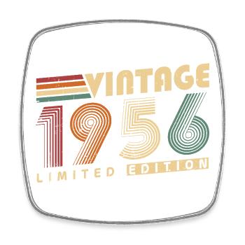 Vintage 1956 Jahrgang Geburtstagsgeschenk - Viereckiger Kühlschrankmagnet - Weiß - Vorne