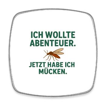 Abenteuer vs Mücken - Viereckiger Kühlschrankmagnet - Weiß - Vorne