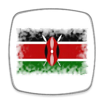 Flagge Land Kenia - Viereckiger Kühlschrankmagnet - Weiß - Vorne