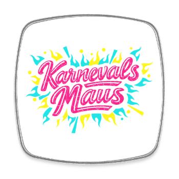 Karnevalsmaus Lustig Süß Party Geschenk - Viereckiger Kühlschrankmagnet - Weiß - Vorne