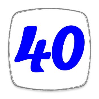 40. 40 YEARS. 40th ANNIVERSARY. 40 YEARS ANNIVERSARY. - Square fridge magnet - white - Front