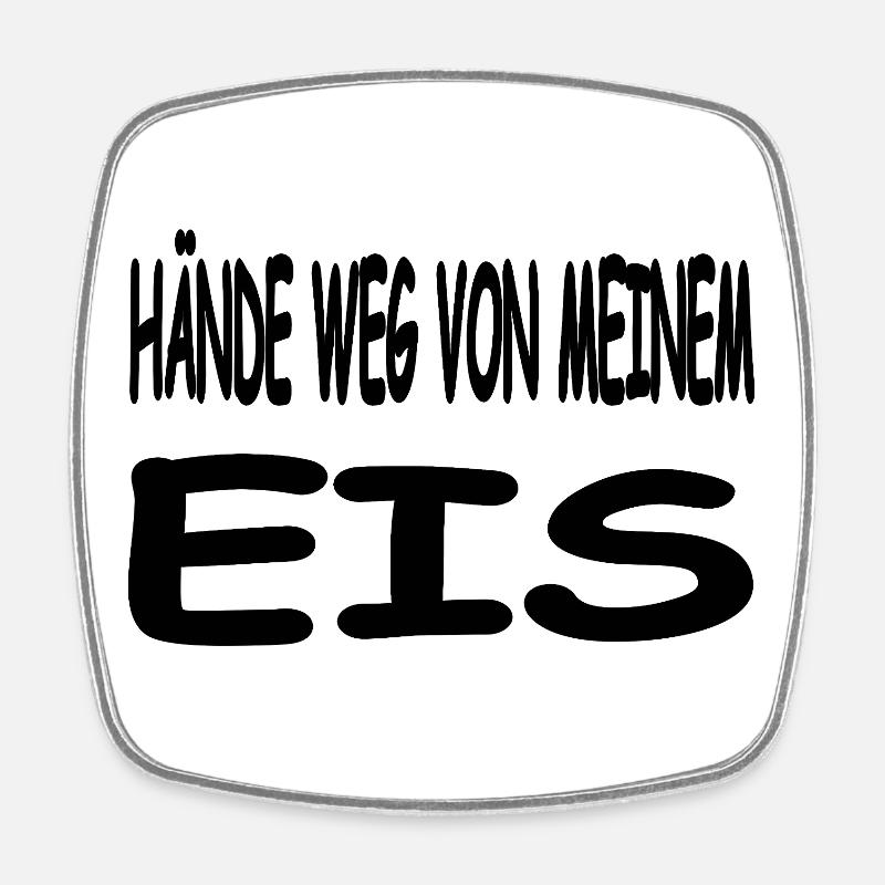 Eis - Viereckiger Kühlschrankmagnet - Weiß