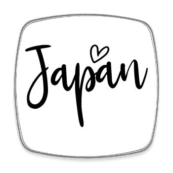 Japan Heart Women's Love Japan - Viereckiger Kühlschrankmagnet - Weiß - Vorne
