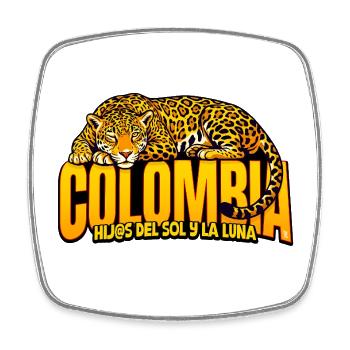 Jaguar Colombia Hijo del Sol y la Luna - Viereckiger Kühlschrankmagnet - Weiß - Vorne