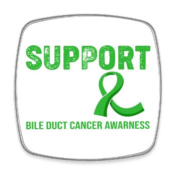 Biliary cancer - Square fridge magnet - white - Front