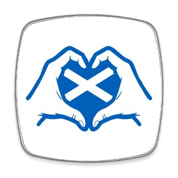 Love Scotland Symbol - Square fridge magnet - white - Front