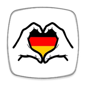 Symboles de l’Allemagne d’amour - Magnet carré - blanc - Devant