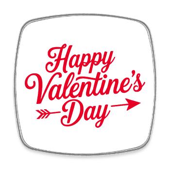 Scénario de la Saint-Valentin Flèche en Cœur - Magnet carré - blanc - Devant