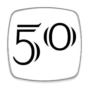 50. 50 YEARS. 50th ANNIVERSARY. 50 YEARS ANNIVERSARY. - Square fridge magnet - white - Front