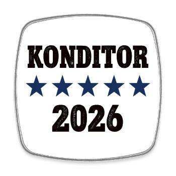 Konditor Beruf Konditorei Job Arbeit Bäcker Lehre - Viereckiger Kühlschrankmagnet - Weiß - Vorne