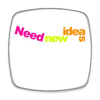 Need New Ideas Color Burst - Square fridge magnet - white - Front