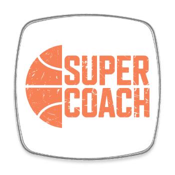Super Coach humor sports coach basketball team - Square fridge magnet - white - Front