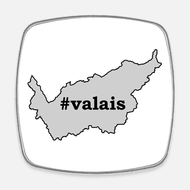 VS Valais / Wallis - Magnet carré - blanc