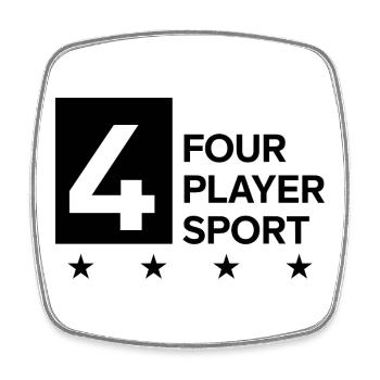 4 Four Player Sport Team Outfit Padel Tennis - Square fridge magnet - white - Front