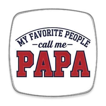 Dad - Square fridge magnet - white - Front