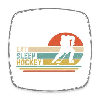 Eishockey Hockey  - Square fridge magnet - white - Front