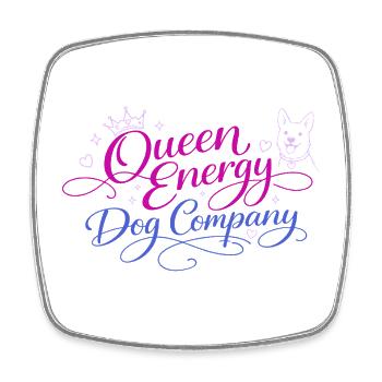 Queen Energy, Dog Company - Square fridge magnet - white - Front