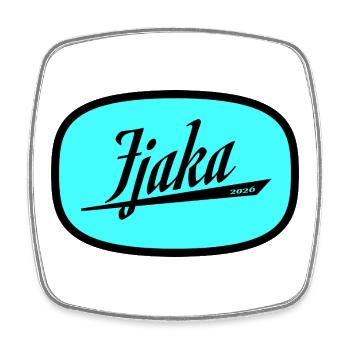 Fjaka - Magnet carré - blanc - Devant