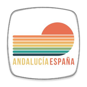 Andalousie, Espagne - Magnet carré - blanc - Devant