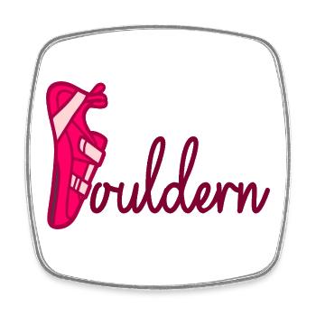 Hobby Bouldern Klettern - Viereckiger Kühlschrankmagnet - Weiß - Vorne