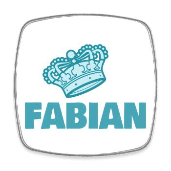 Fabian - Square fridge magnet - white - Front