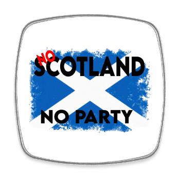 Bold Saltire Flag Typography - Square fridge magnet - white - Front