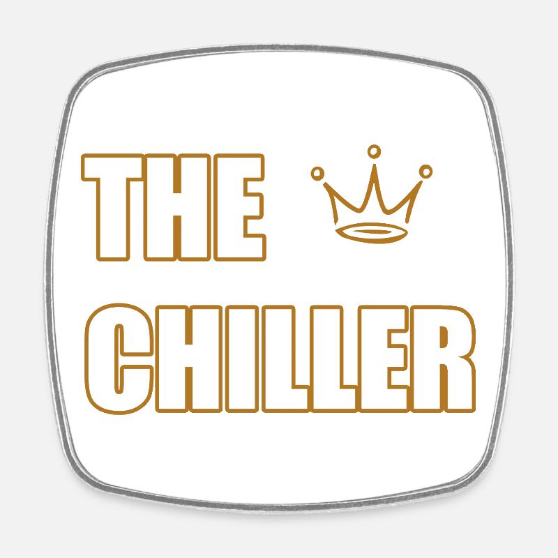 THE CHILLER – Cool & Minimal Statement Design - Viereckiger Kühlschrankmagnet - Weiß