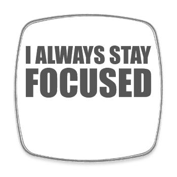 I always stay focused Car lover car guy mechanic - Viereckiger Kühlschrankmagnet - Weiß - Vorne