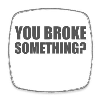 You broke something? Car lover car guy mechanic - Viereckiger Kühlschrankmagnet - Weiß - Vorne