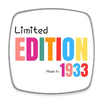 Limited edition Made in 1933 - Square fridge magnet - white - Front