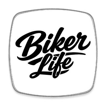 La vie des motards - Magnet carré - blanc - Devant